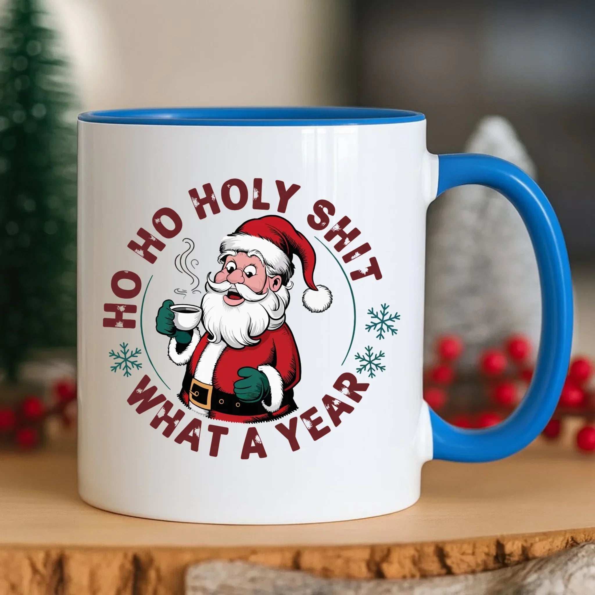 Kubek świąteczny - Ho ho holy shit what a year BN74 - StoryCups.pl