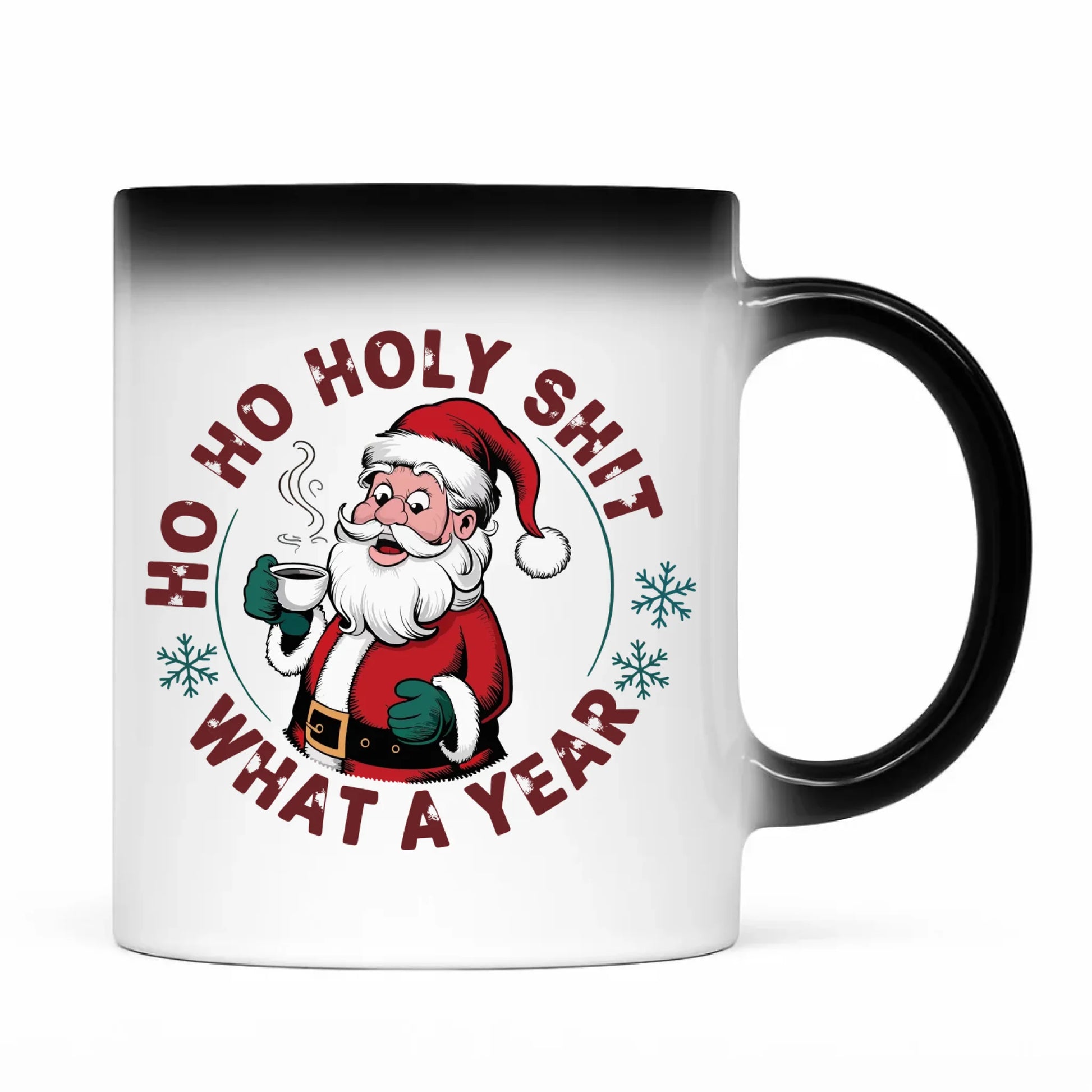 Kubek magiczny świąteczny - Ho ho holy shit what a year BN74 - StoryCups.pl
