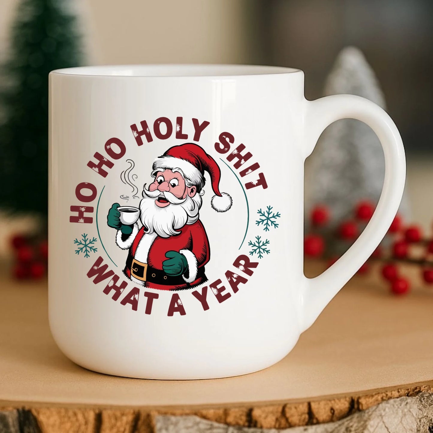 Kubek elegant świąteczny - Ho ho holy shit what a year BN74 - StoryCups.pl