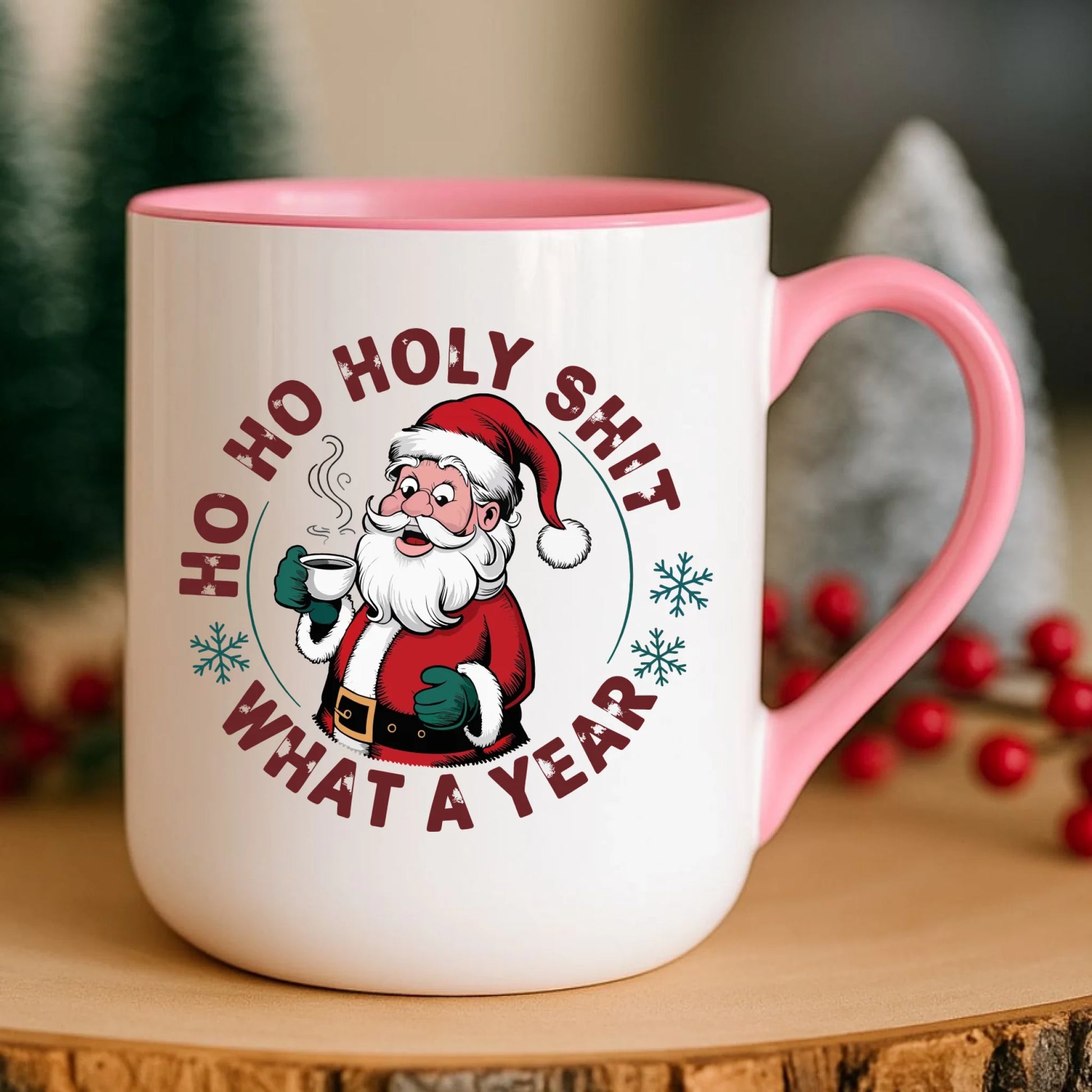 Kubek elegant świąteczny - Ho ho holy shit what a year BN74 - StoryCups.pl