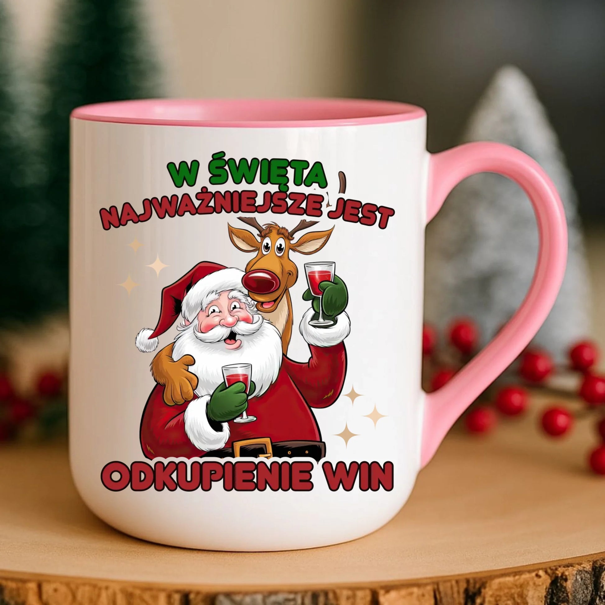 Kubek elegant świąteczny - W święta najważniejsze jest odkupienie win BN73 - StoryCups.pl