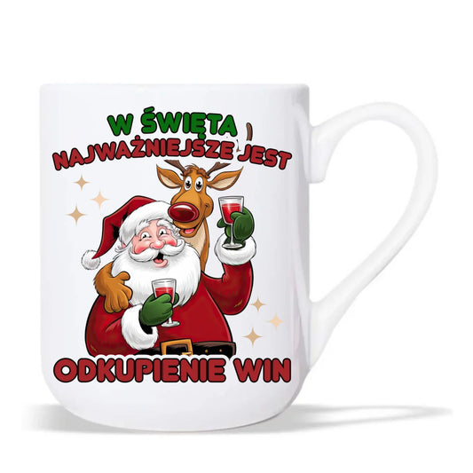 Kubek elegant świąteczny - W święta najważniejsze jest odkupienie win BN73 - StoryCups.pl