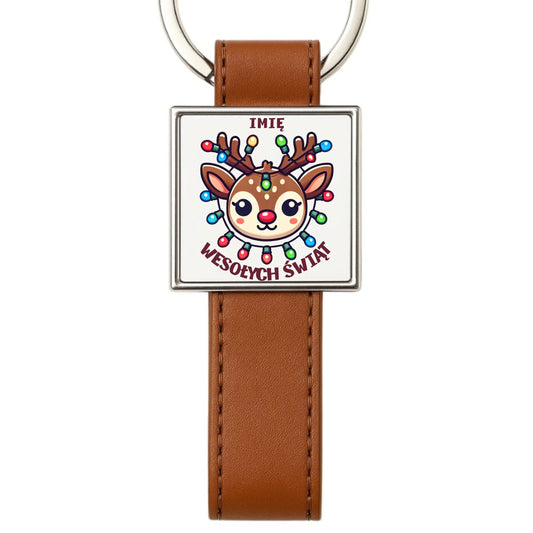 Brelok świąteczny - Renifer Wesołych Świąt - personalizowany BN72