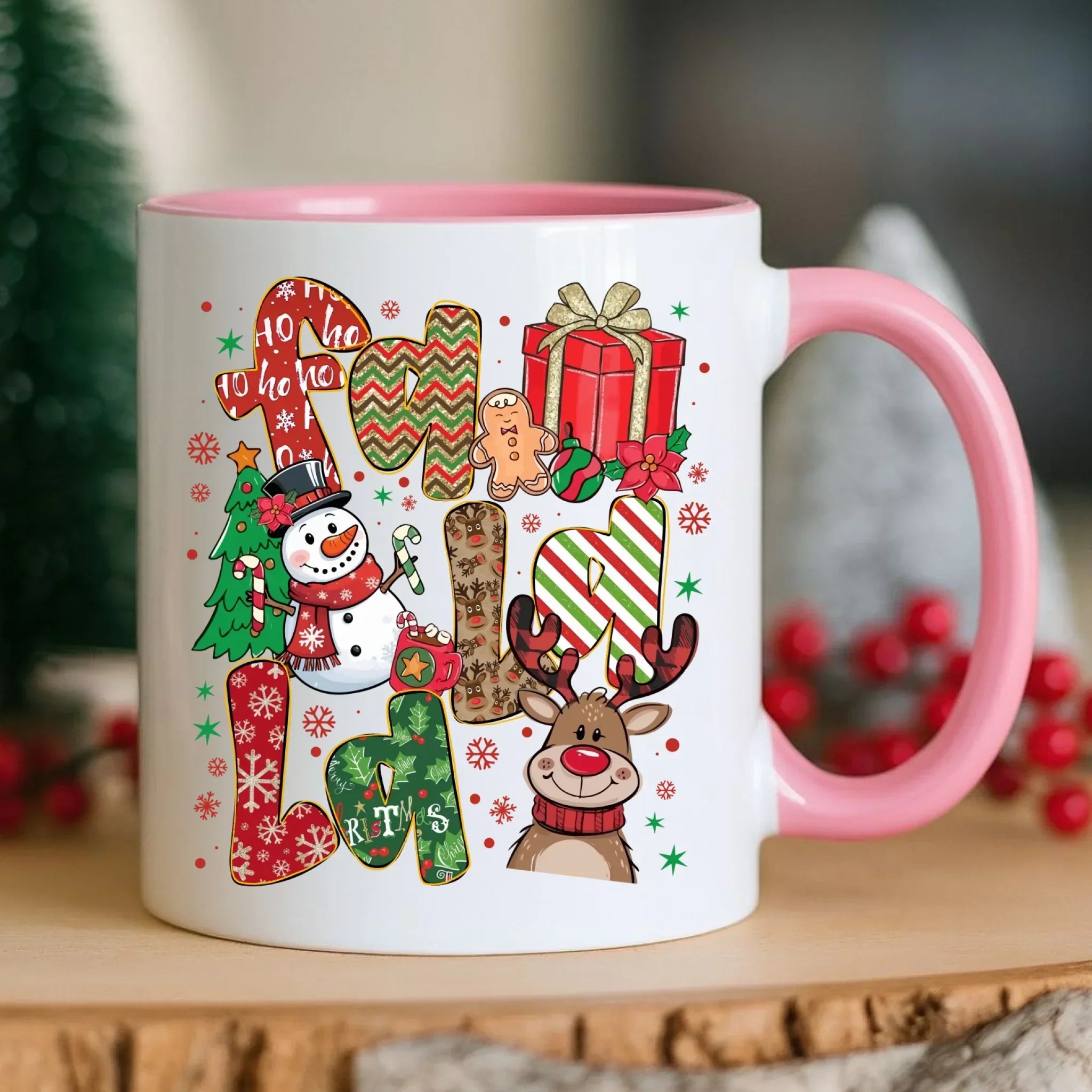 Kubek świąteczny - Fa la la BN71 - StoryCups.pl