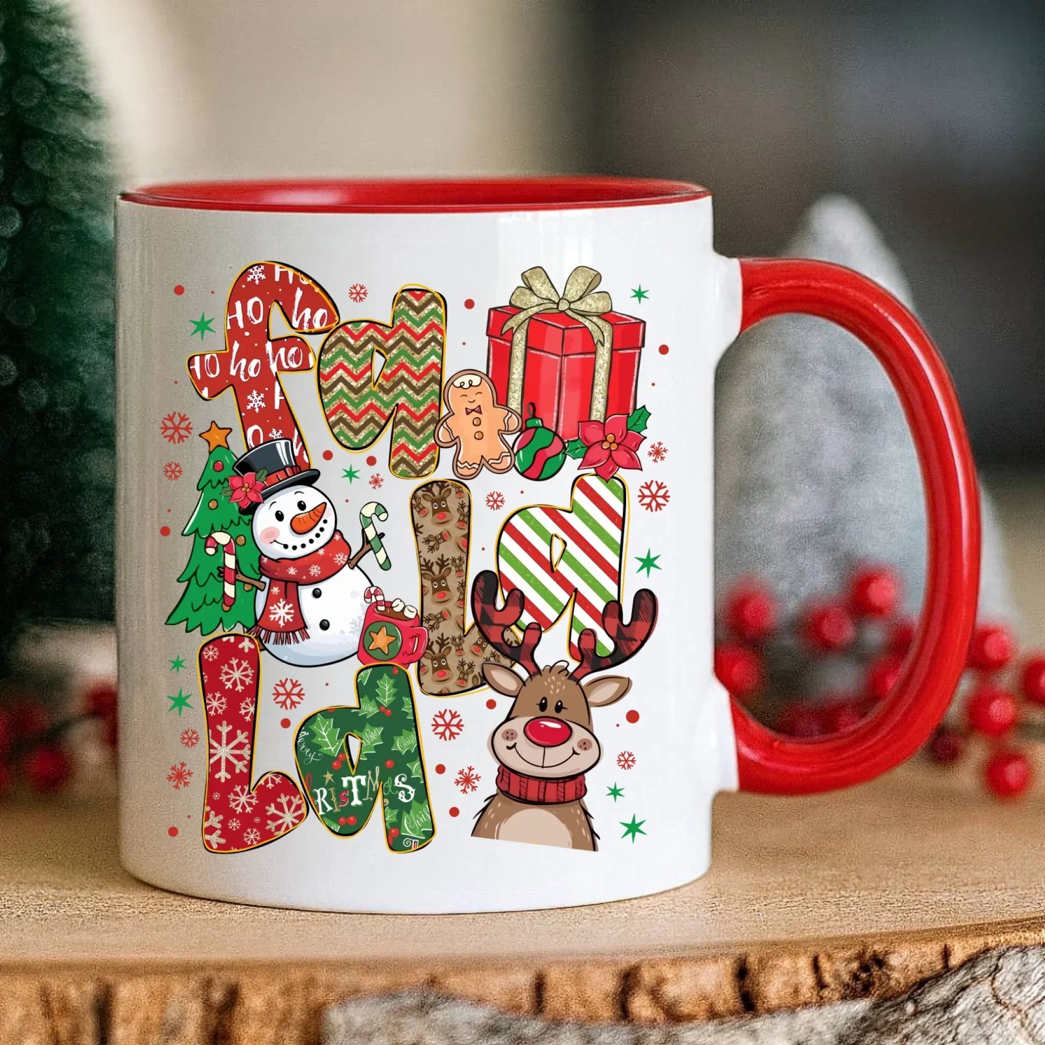 Kubek świąteczny - Fa la la BN71 - StoryCups.pl