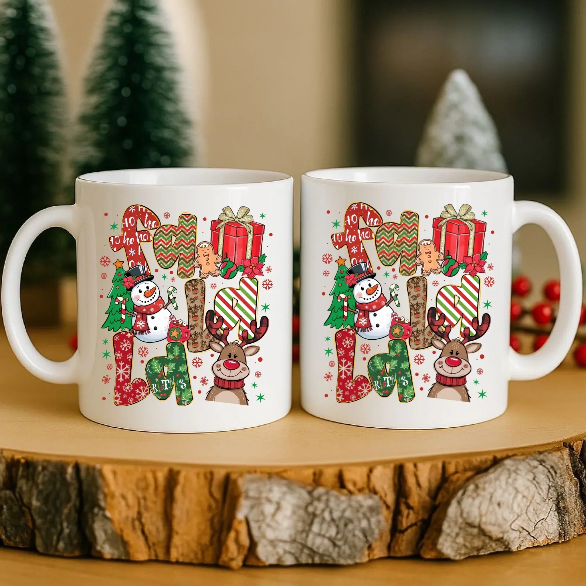 Kubek świąteczny - Fa la la BN71 - StoryCups.pl