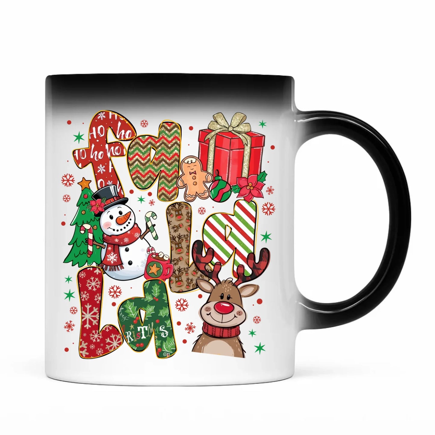 Kubek magiczny świąteczny - Fa la la BN71 - StoryCups.pl