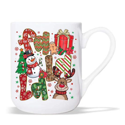 Kubek elegant świąteczny - Fa la la BN71 - StoryCups.pl