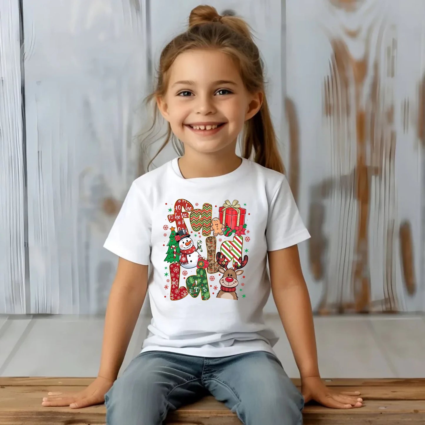 Koszulka dziecięca świąteczna - Fa la la BN71 - StoryCups.pl