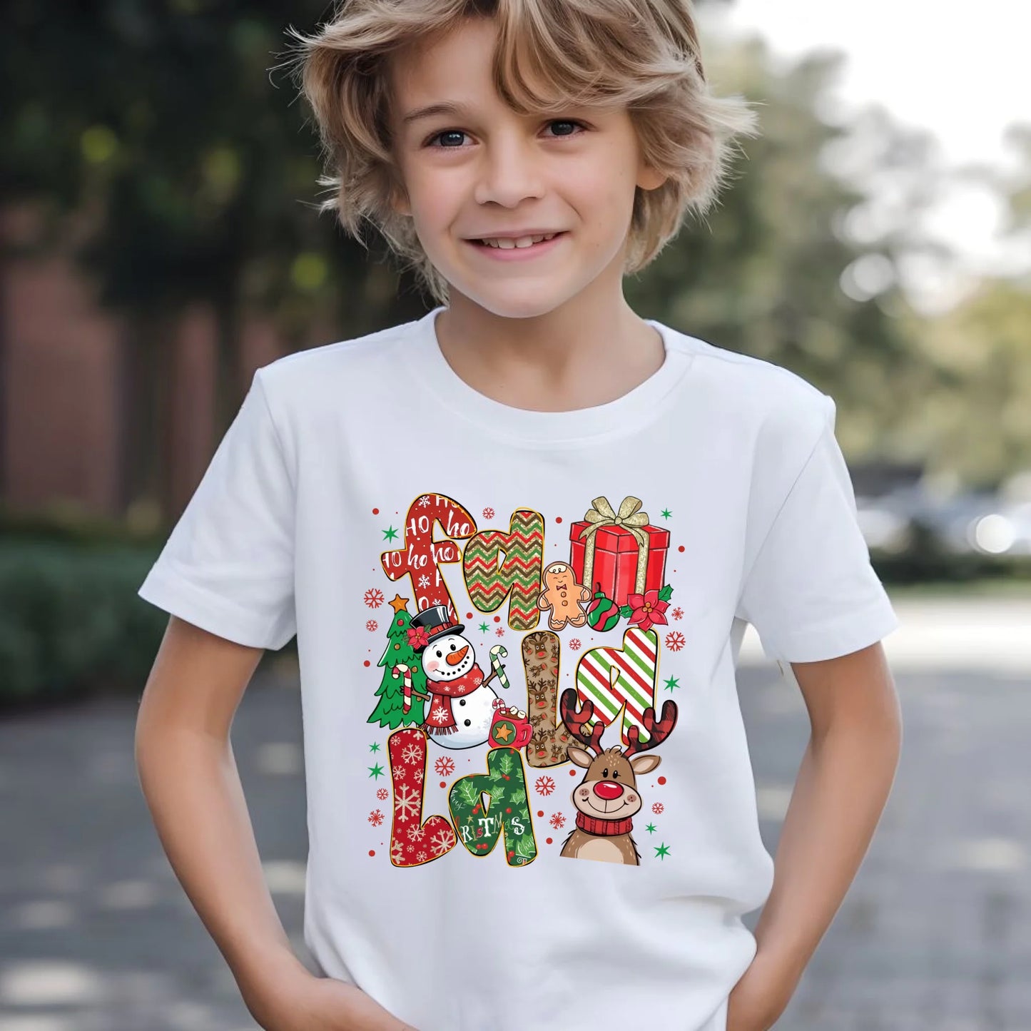 Koszulka dziecięca świąteczna - Fa la la BN71 - StoryCups.pl