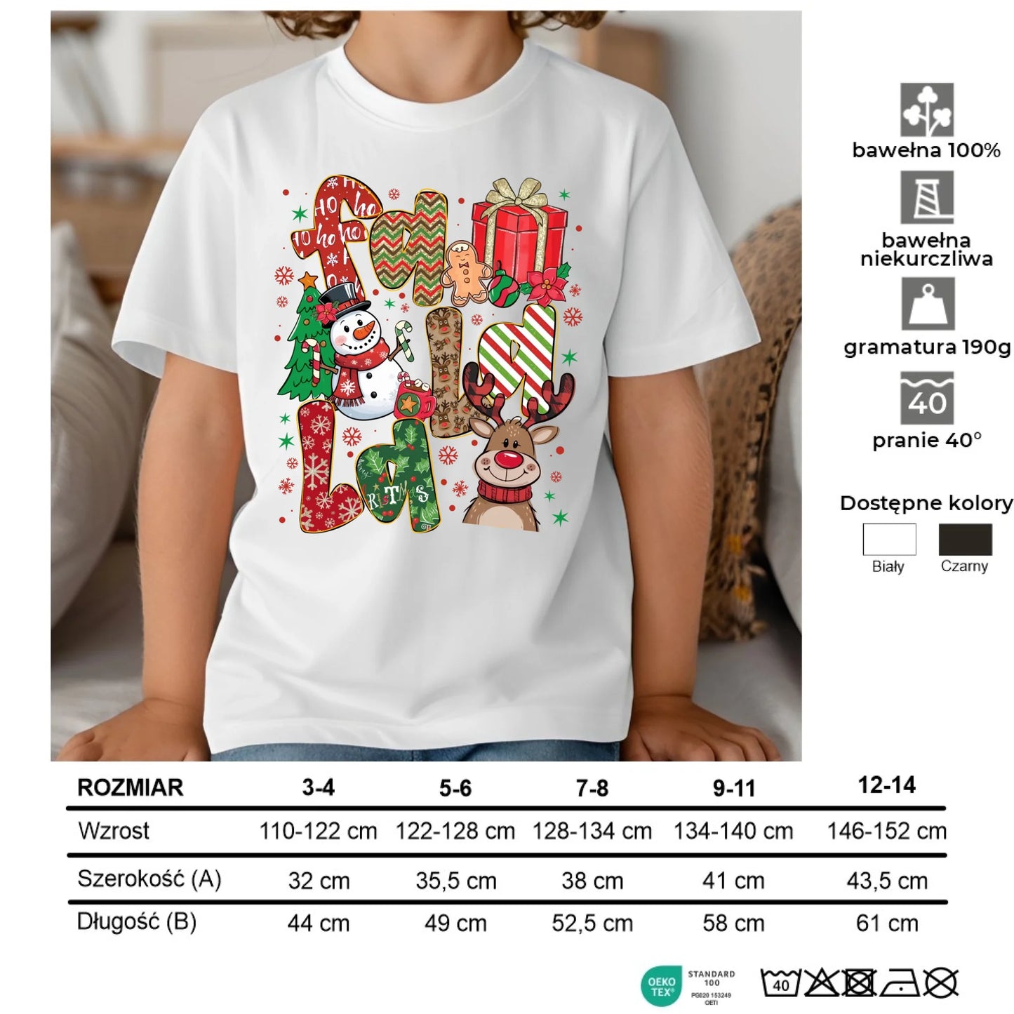 Koszulka dziecięca świąteczna - Fa la la BN71 - StoryCups.pl