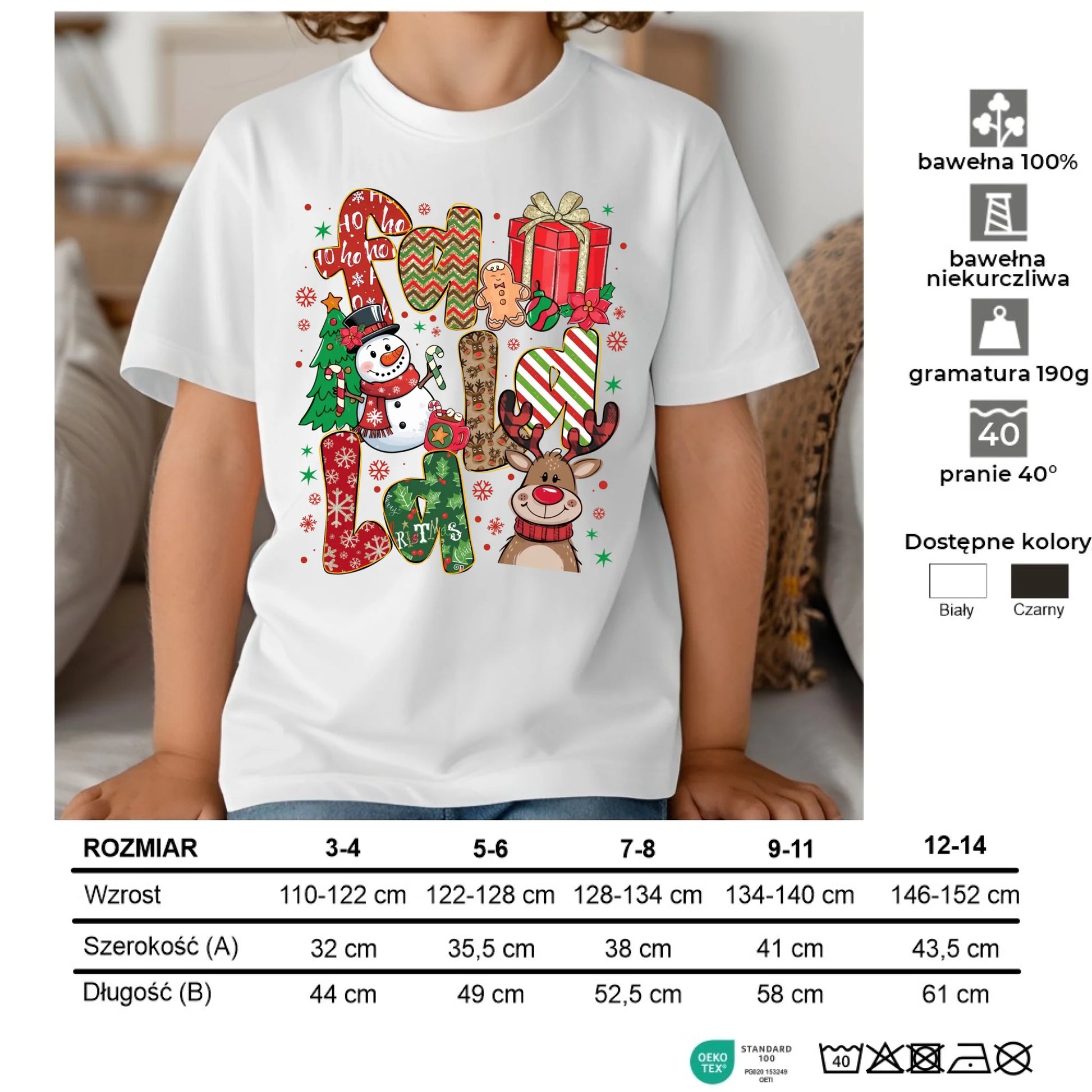 Koszulka dziecięca świąteczna - Fa la la BN71 - StoryCups.pl