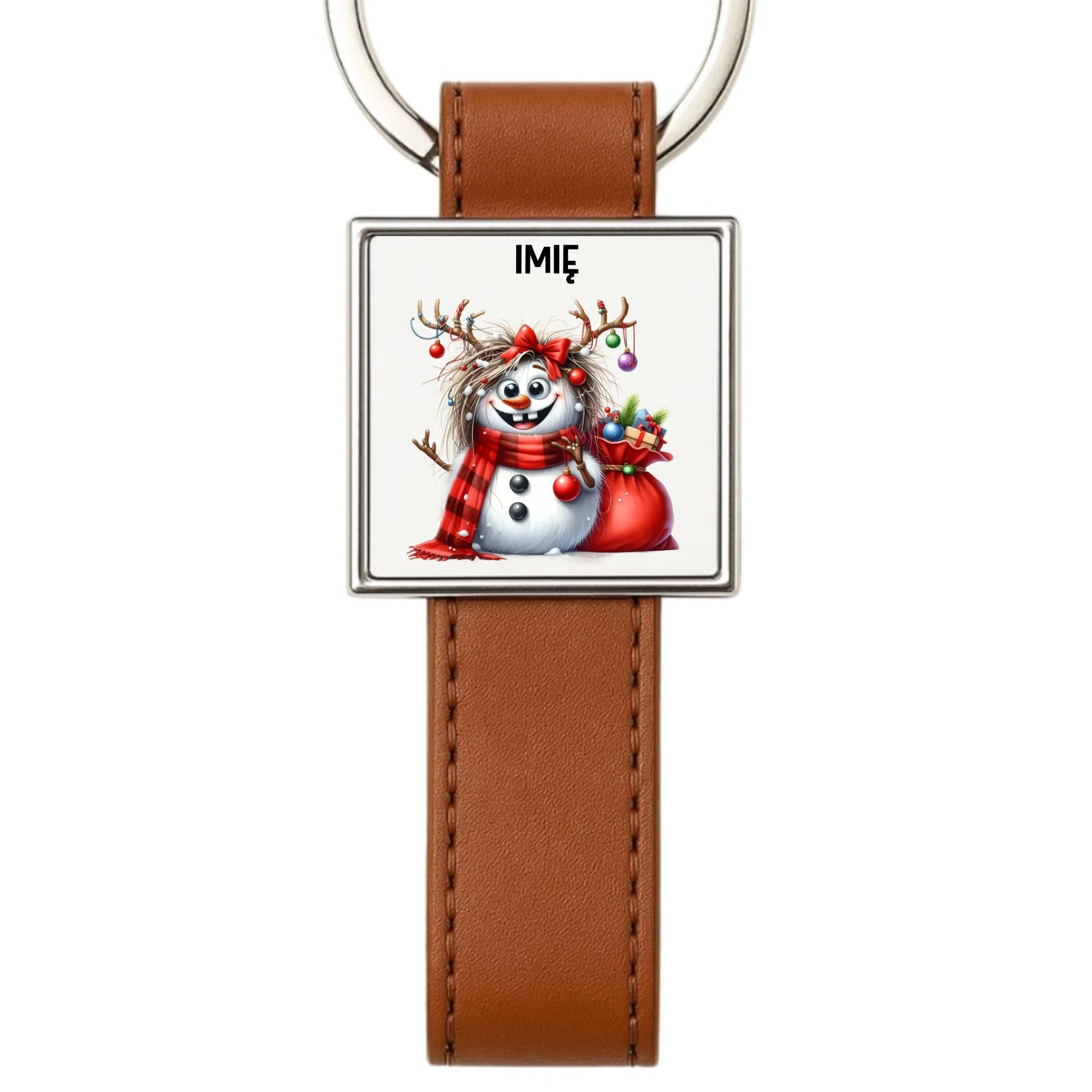 Brelok świąteczny - Bałwanek - personalizowany BN70 - StoryCups.pl