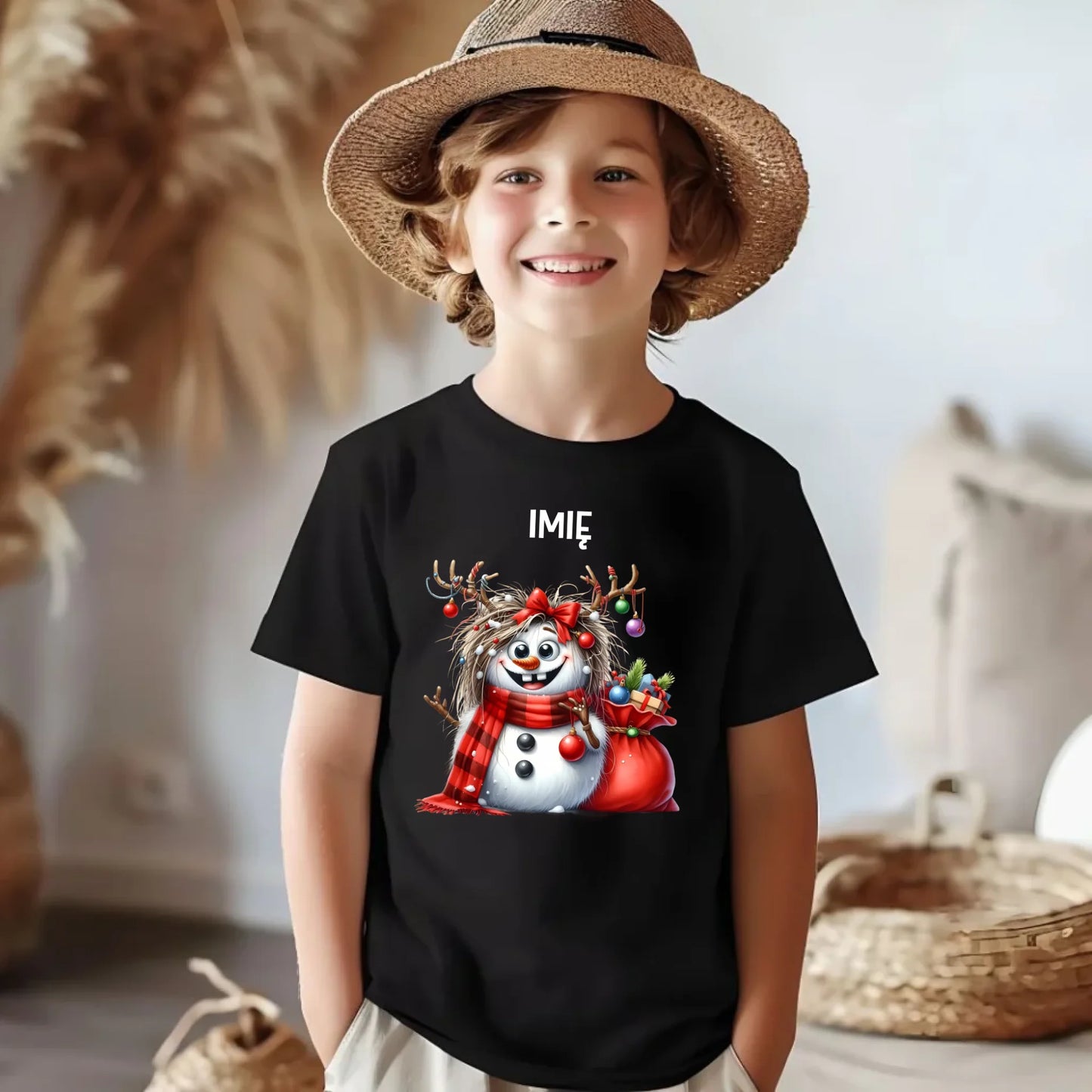 Koszulka dziecięca świąteczna - Bałwanek - personalizowana BN70 - StoryCups.pl