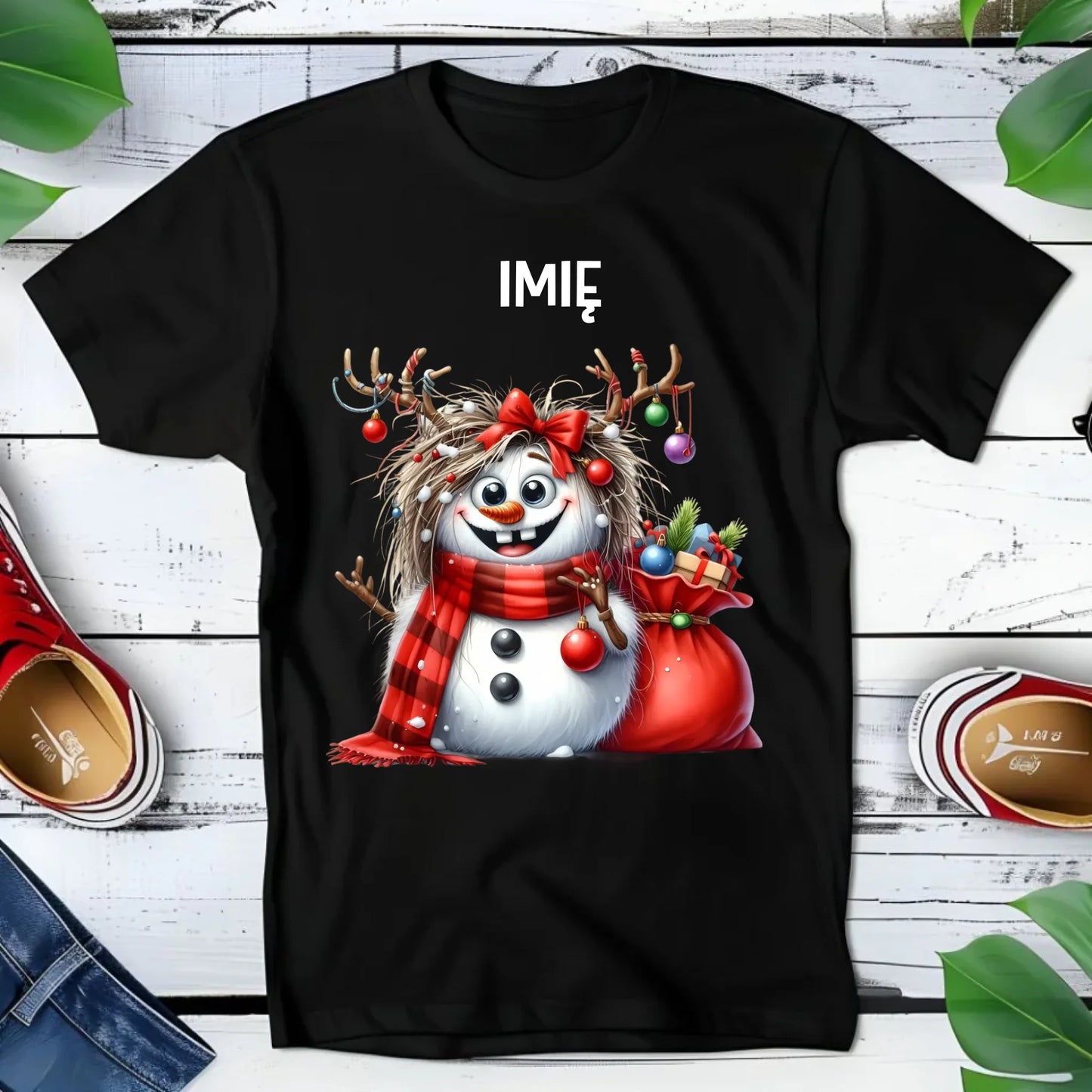 Koszulka dziecięca świąteczna - Bałwanek - personalizowana BN70 - StoryCups.pl