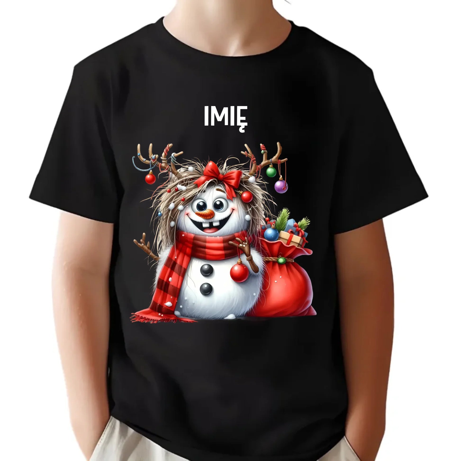 Koszulka dziecięca świąteczna - Bałwanek - personalizowana BN70 - StoryCups.pl