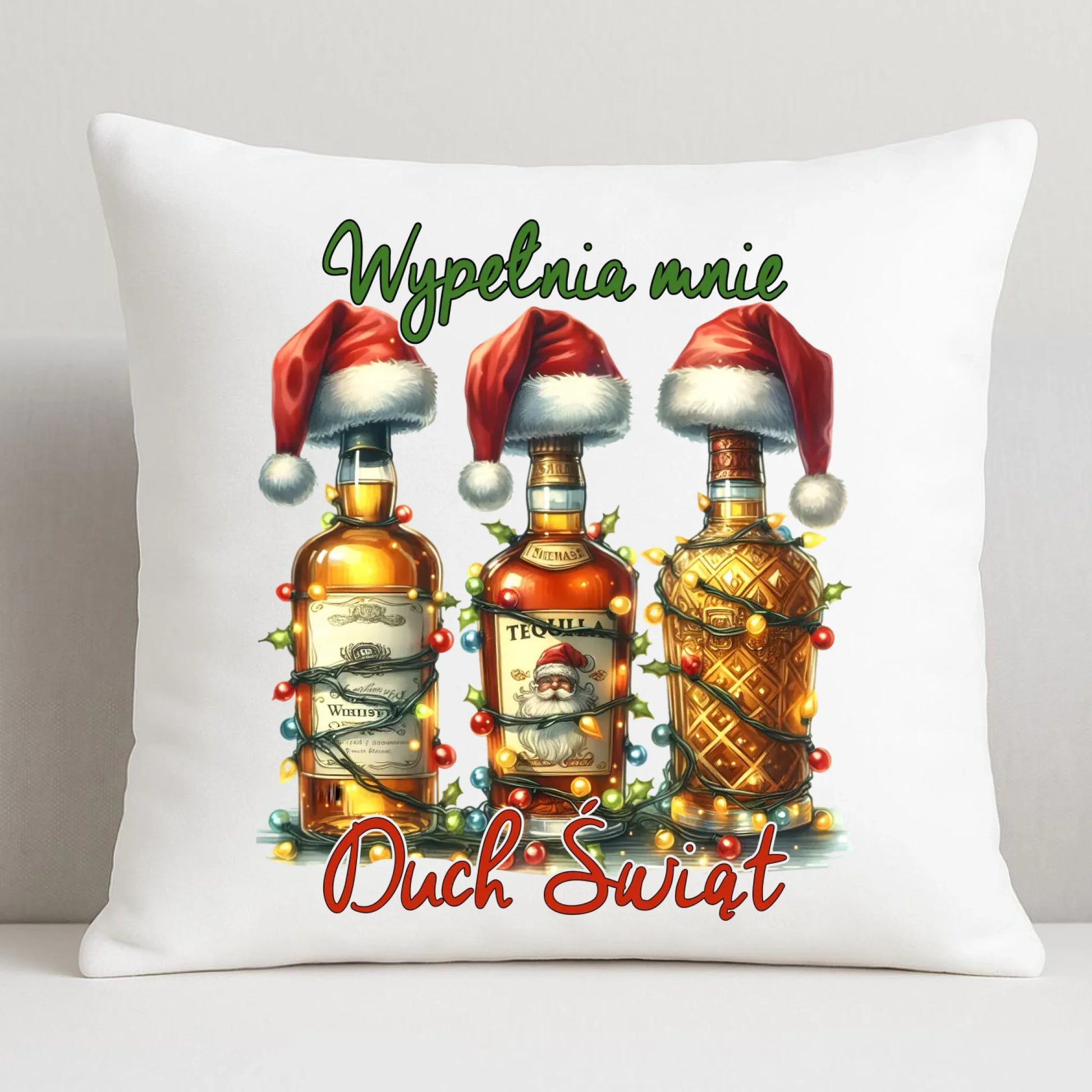 Poduszka świąteczna - Wypełnia mnie Duch Świąt BN69 - StoryCups.pl