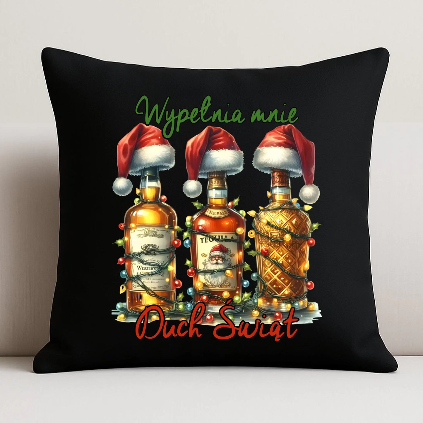 Poduszka dekoracyjna świąteczna - Wypełnia mnie Duch Świąt BN69 - StoryCups.pl
