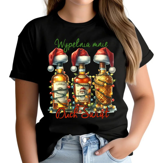 Koszulka damska świąteczna - Wypełnia mnie Duch Świąt BN69 - StoryCups.pl