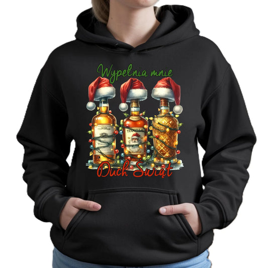 Bluza damska z kapturem świąteczna - Wypełnia mnie Duch Świąt BN69 - StoryCups.pl