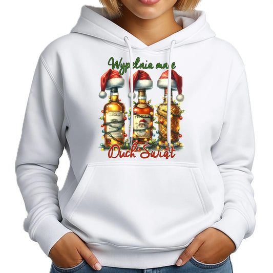 Bluza damska z kapturem świąteczna - Wypełnia mnie Duch Świąt BN69 - StoryCups.pl