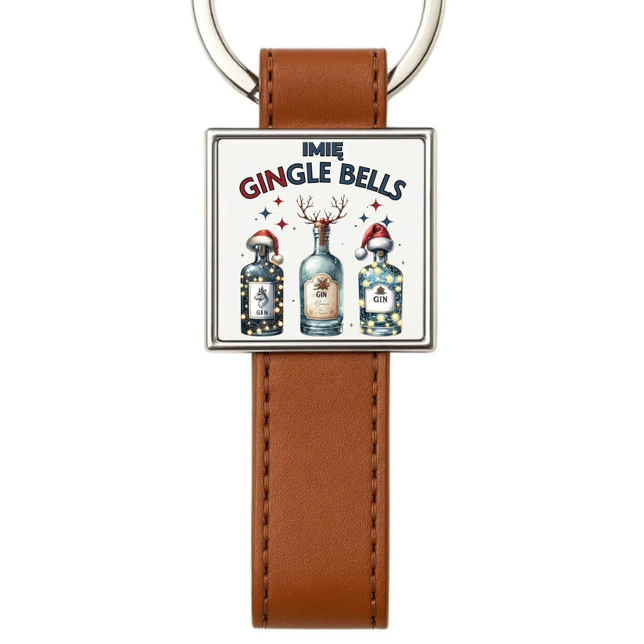 Brelok świąteczny - Gin Gingle bells - personalizowany BN68 - StoryCups.pl
