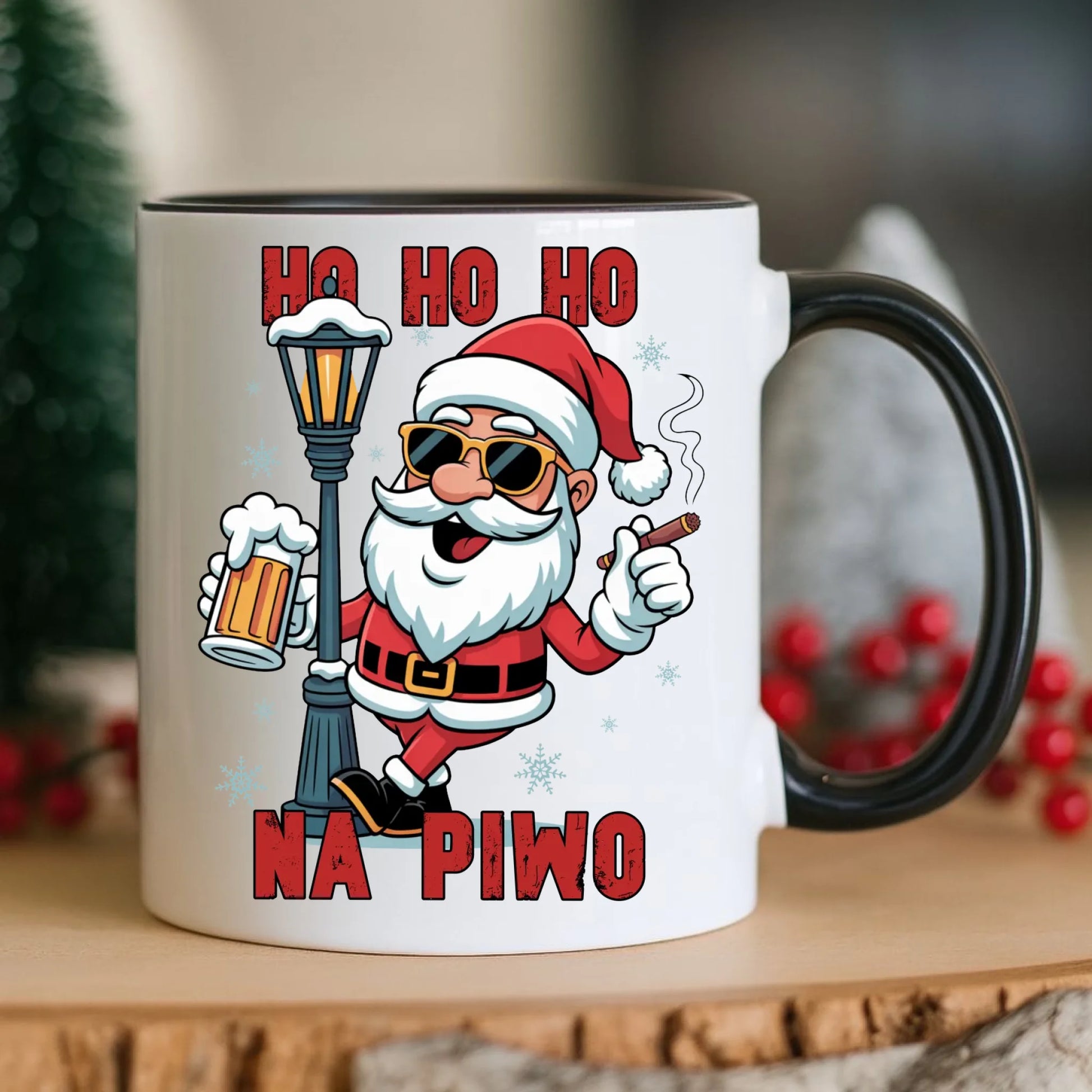 Kubek świąteczny - Mikołaj Ho ho ho na piwo BN64 - StoryCups.pl