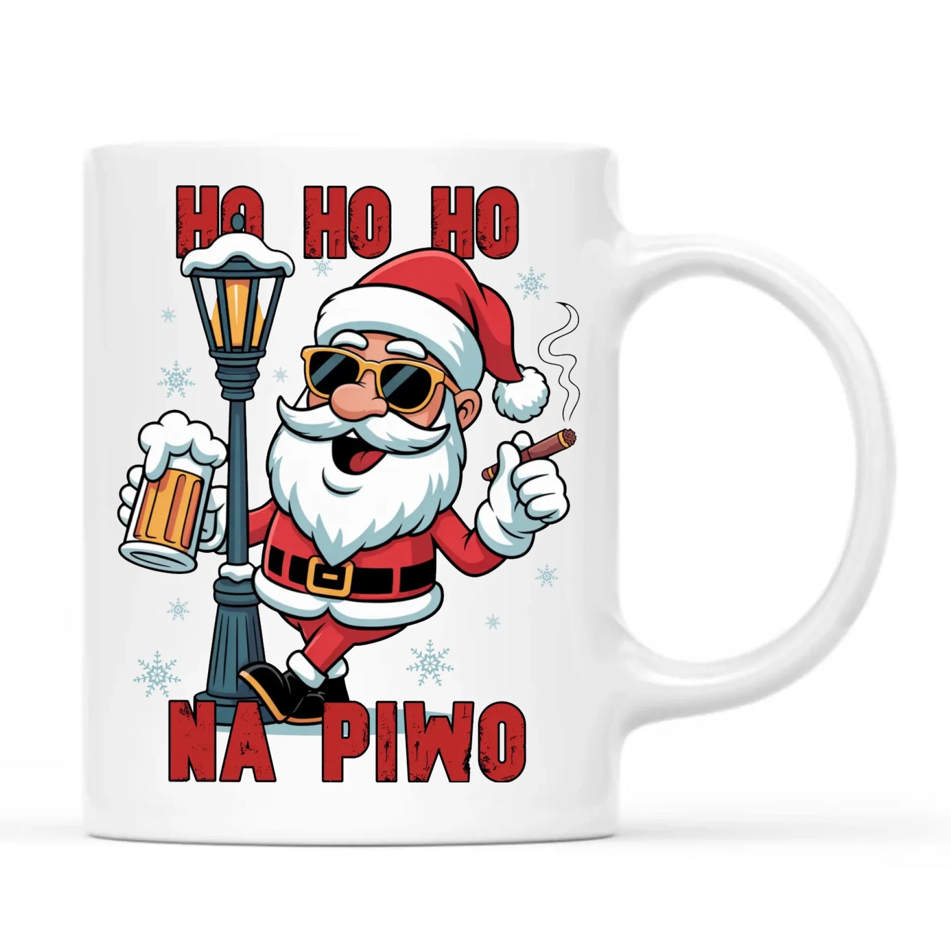 Kubek świąteczny - Mikołaj Ho ho ho na piwo BN64 - StoryCups.pl