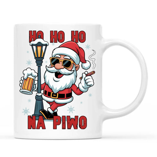 Kubek świąteczny - Mikołaj Ho ho ho na piwo BN64 - StoryCups.pl