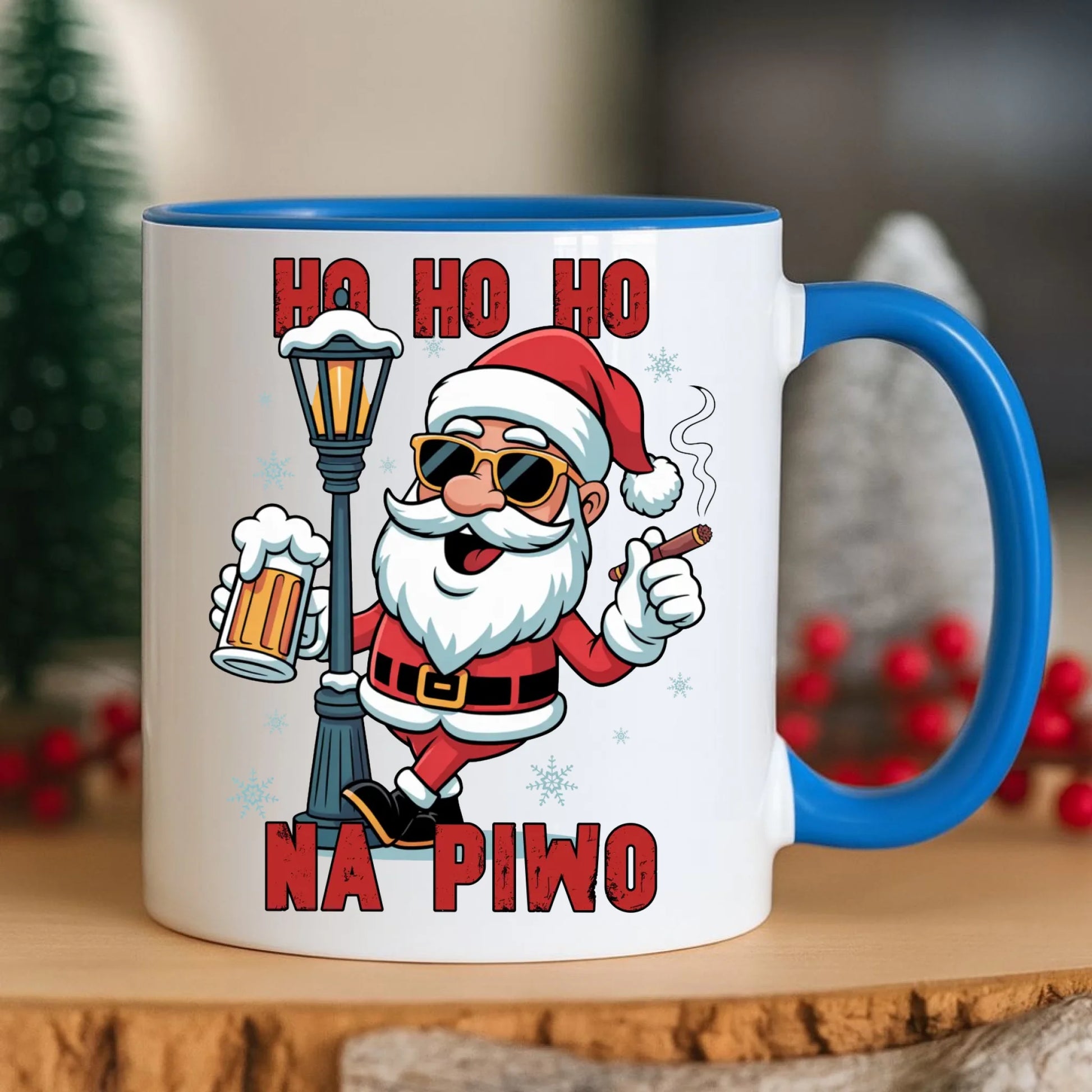 Kubek świąteczny - Mikołaj Ho ho ho na piwo BN64 - StoryCups.pl