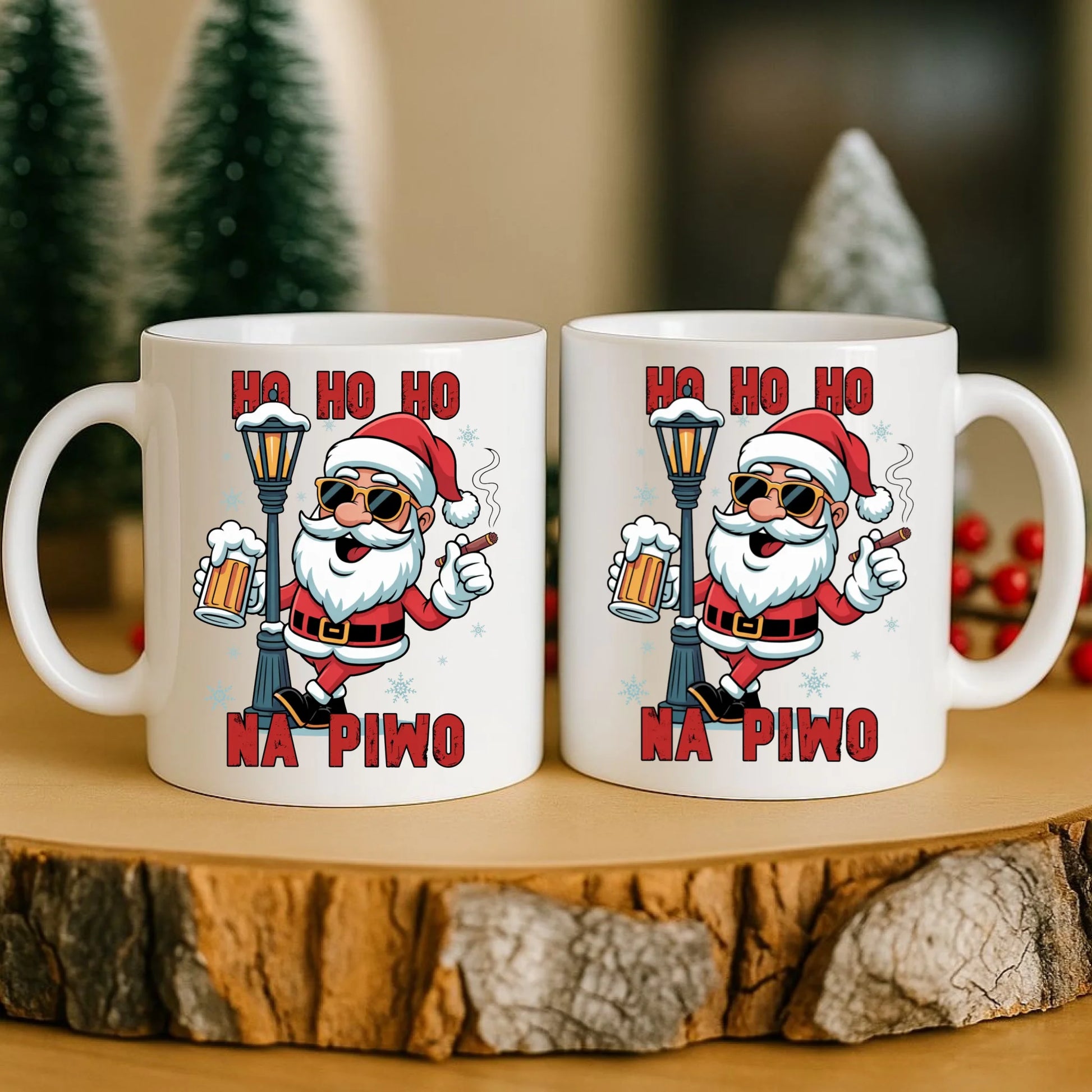 Kubek świąteczny - Mikołaj Ho ho ho na piwo BN64 - StoryCups.pl