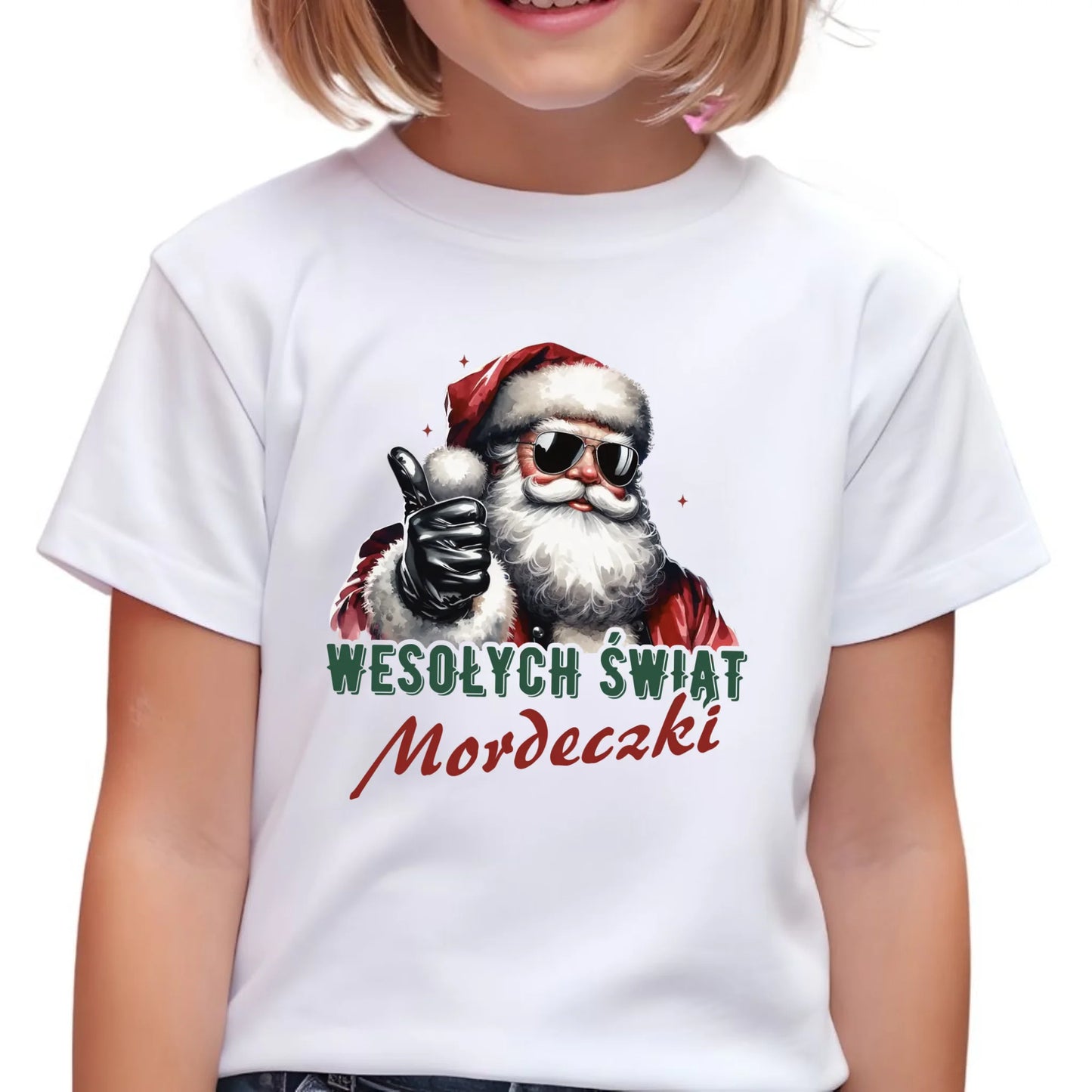 Koszulka dziecięca świąteczna - Mikołaj Wesołych Świąt mordeczki BN65