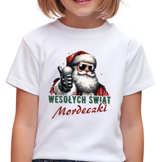 Koszulka dziecięca świąteczna - Mikołaj Wesołych Świąt mordeczki BN65