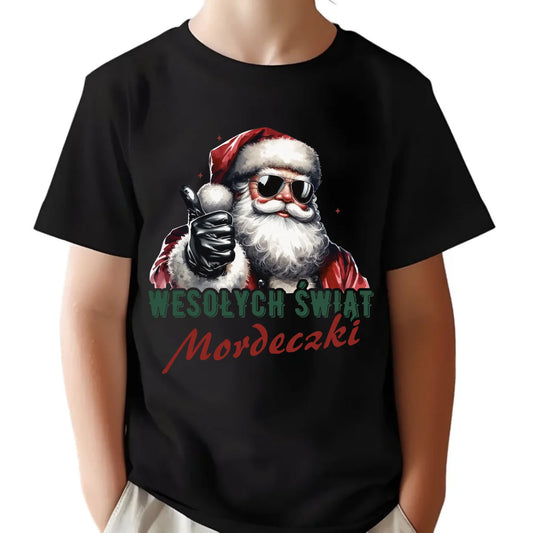 Koszulka dziecięca świąteczna - Mikołaj Wesołych Świąt mordeczki BN65