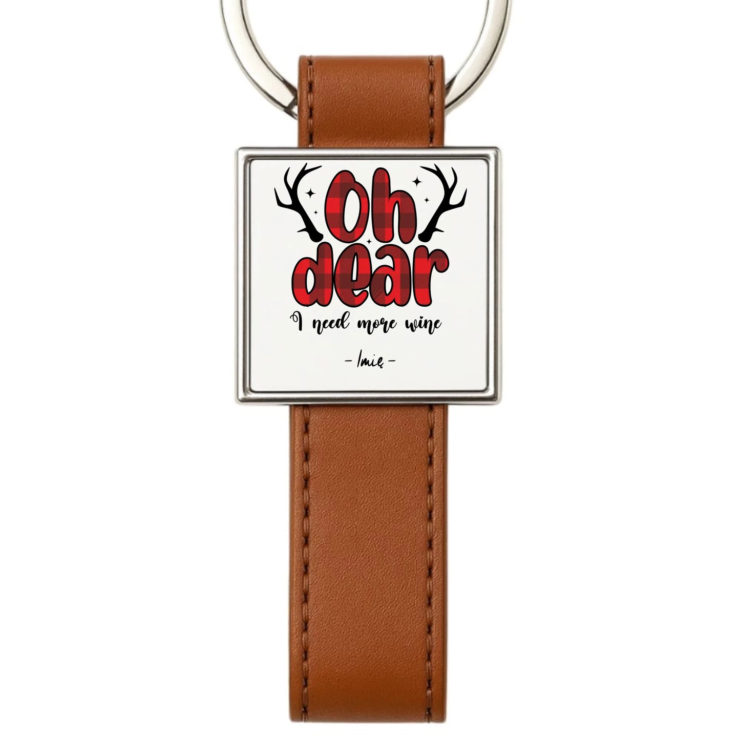 Brelok świąteczny - Oh dear I need more wine - personalizowany BN63 - StoryCups.pl