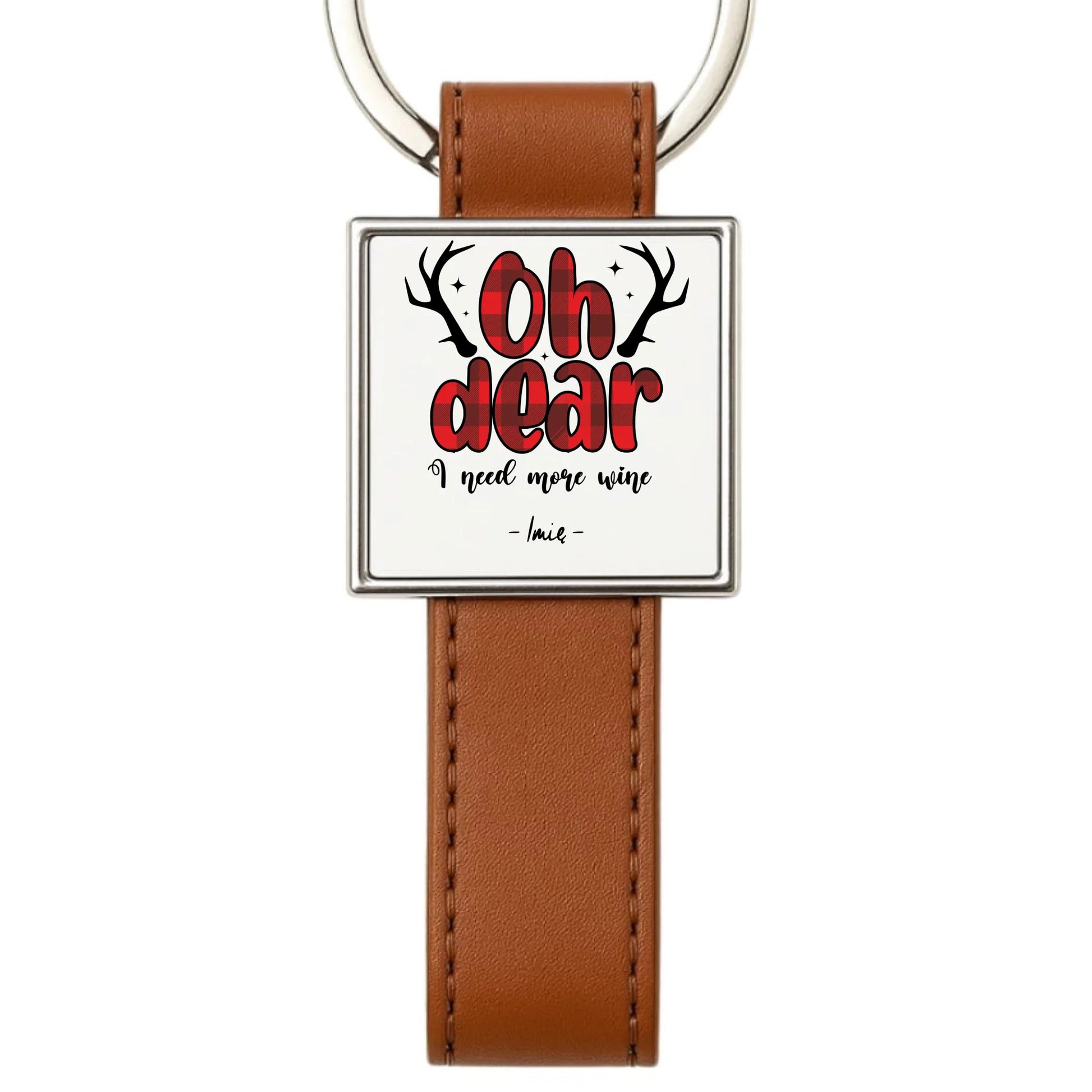 Brelok świąteczny - Oh dear I need more wine - personalizowany BN63 - StoryCups.pl