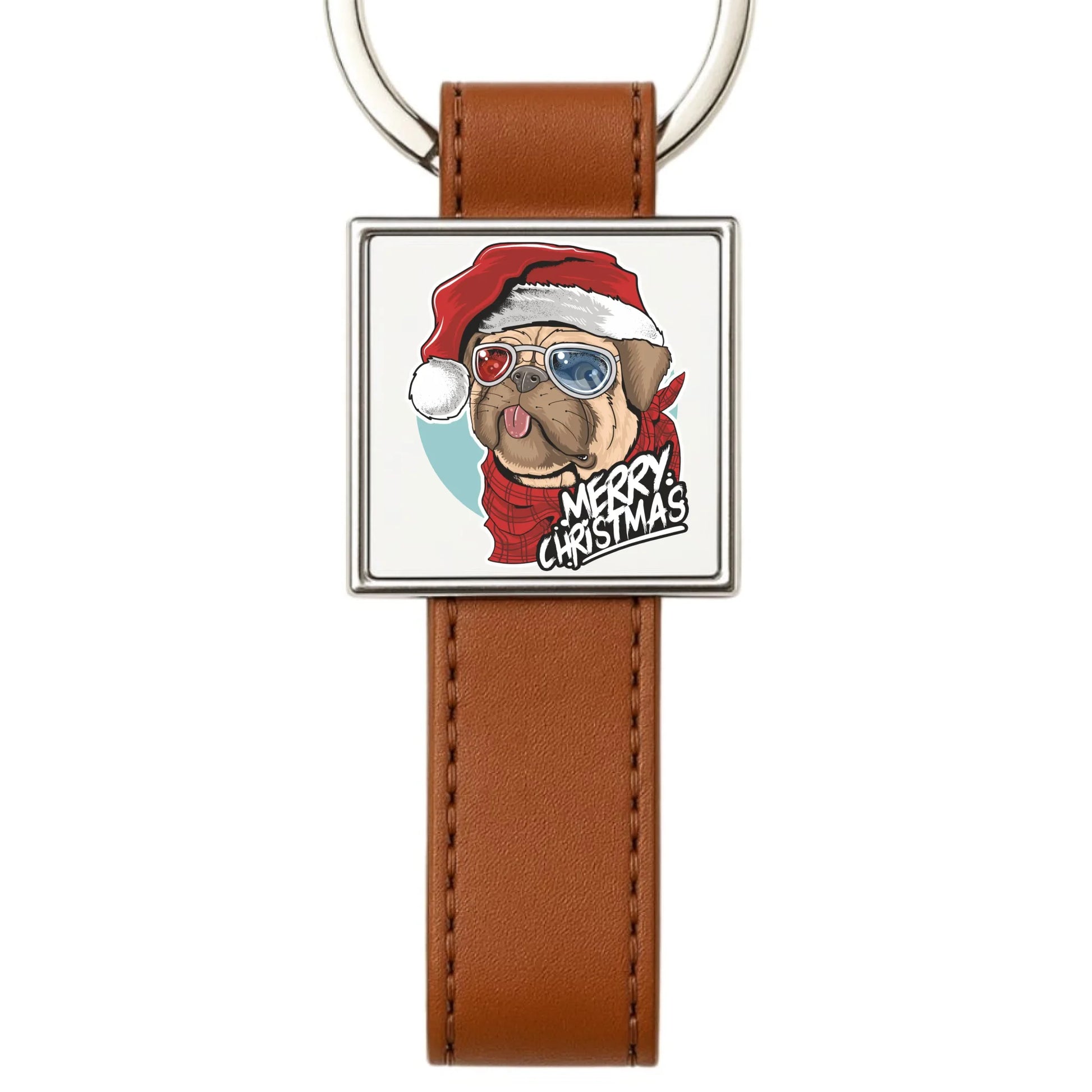 Brelok świąteczny - Mops Merry Christmas BN62 - StoryCups.pl