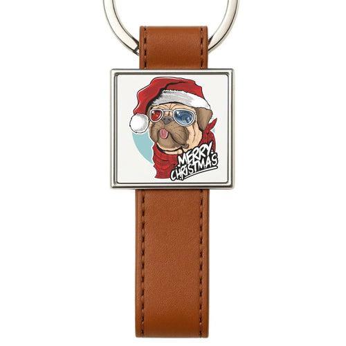 Brelok świąteczny - Mops Merry Christmas BN62 - StoryCups.pl