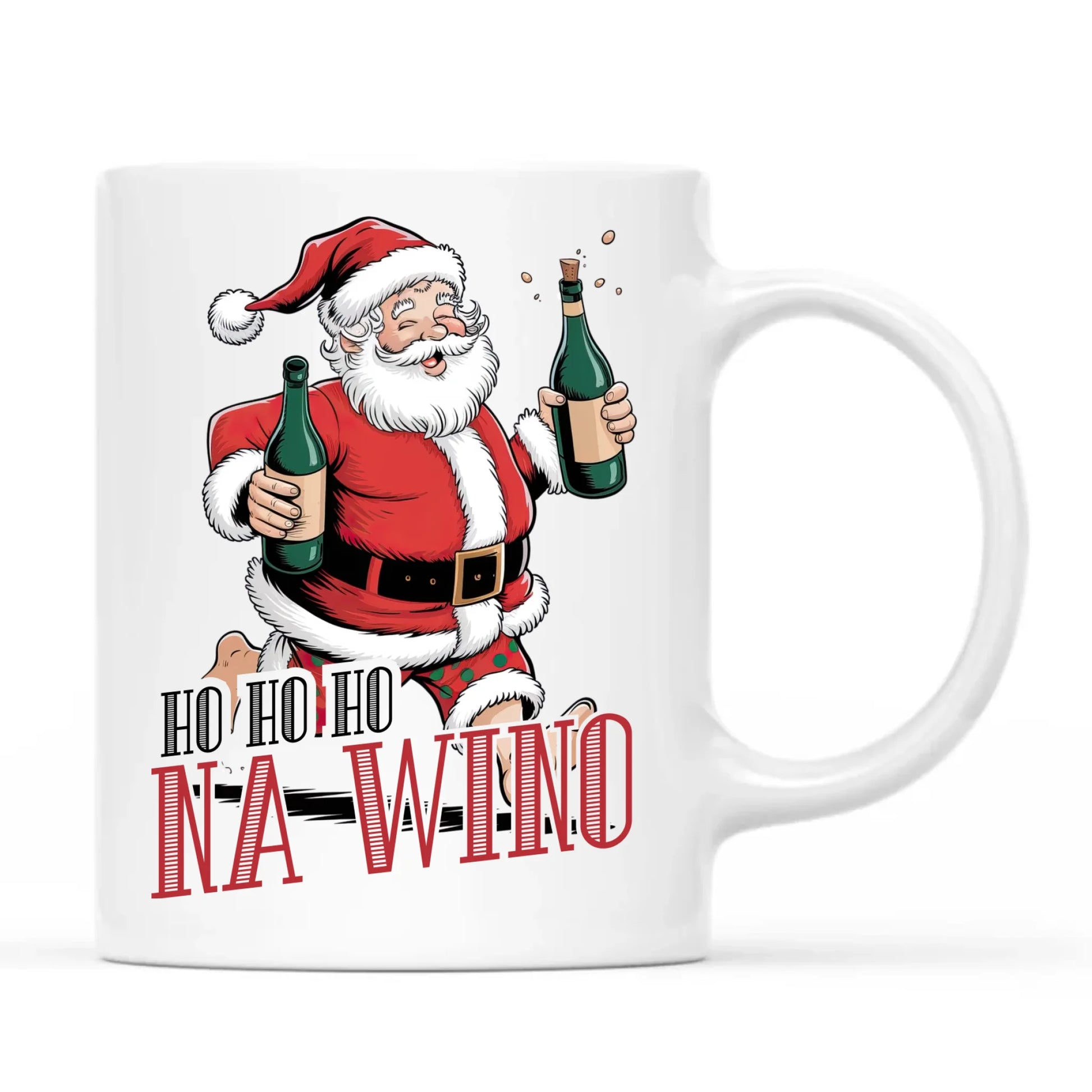 Kubek świąteczny - Mikołaj Ho ho ho na wino BN61 - StoryCups.pl