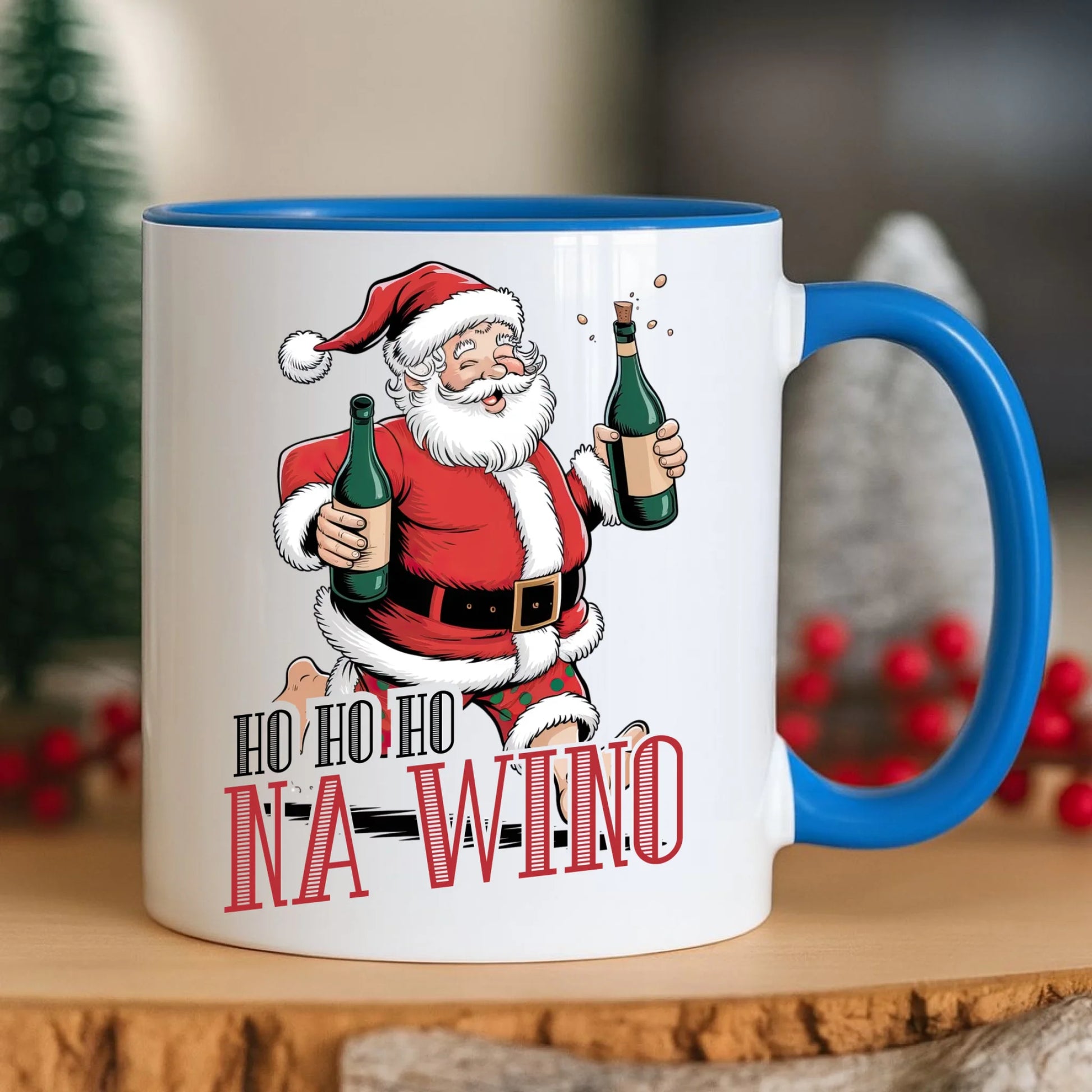 Kubek świąteczny - Mikołaj Ho ho ho na wino BN61 - StoryCups.pl