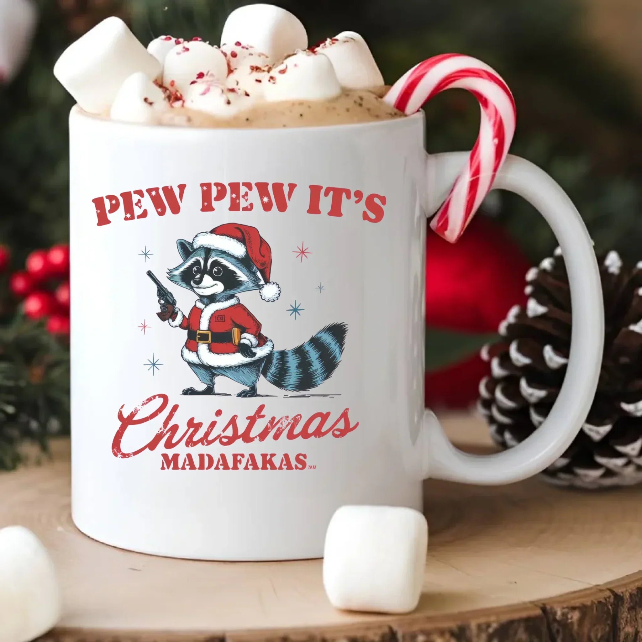 Kubek świąteczny - Pew pew it's Christmas BN60 - StoryCups.pl