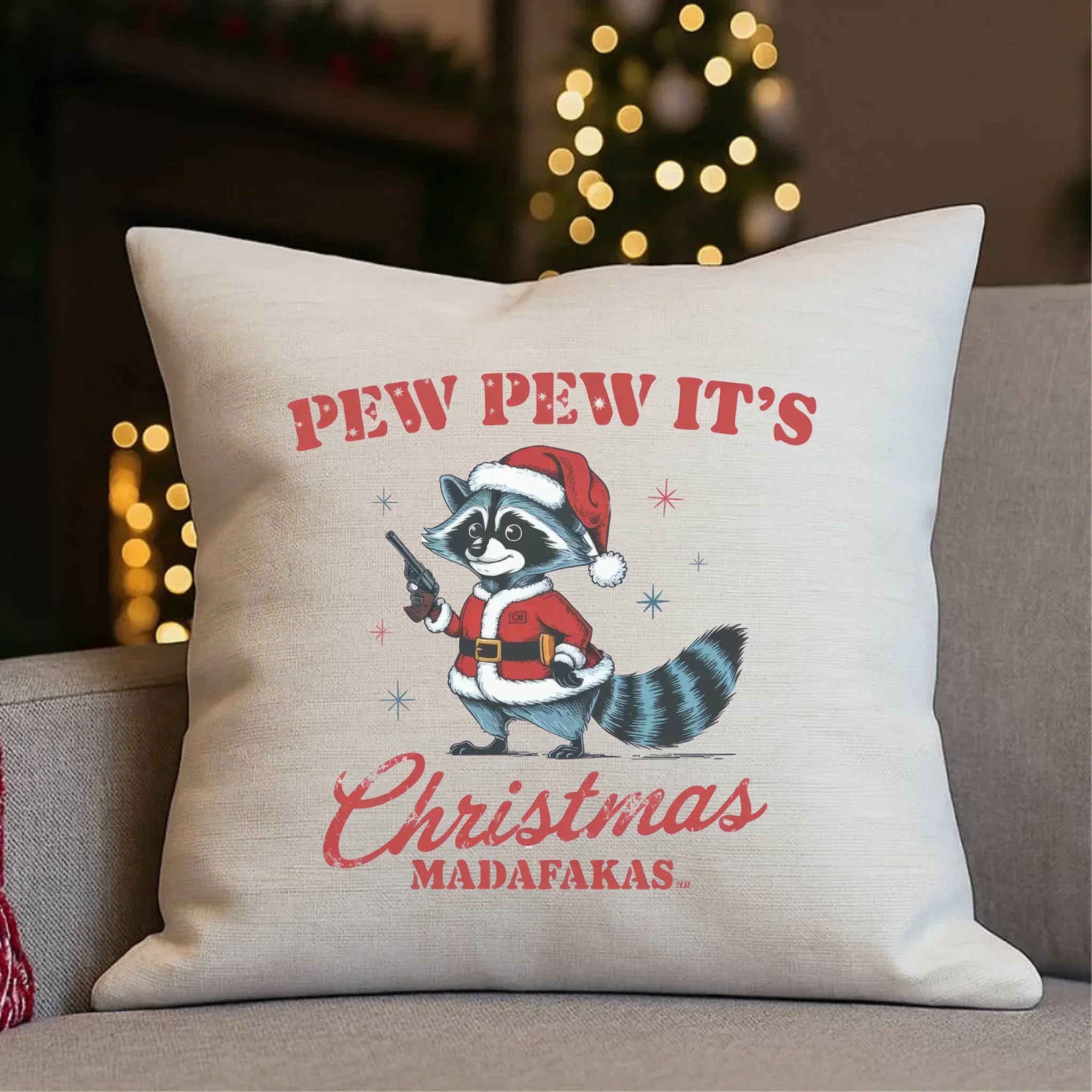 Poduszka świąteczna - Pew pew it's Christmas BN60 - StoryCups.pl
