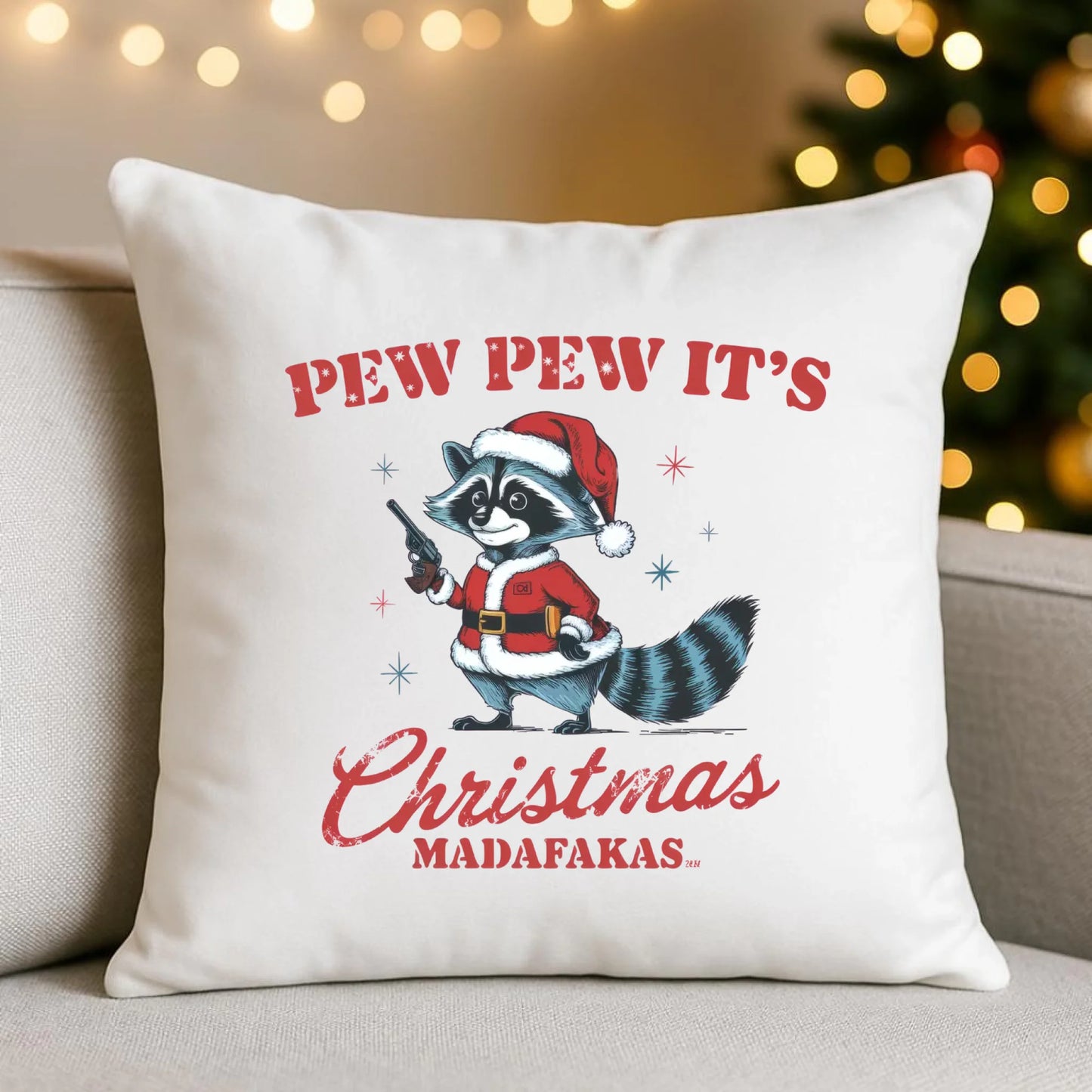 Poduszka świąteczna - Pew pew it's Christmas BN60 - StoryCups.pl