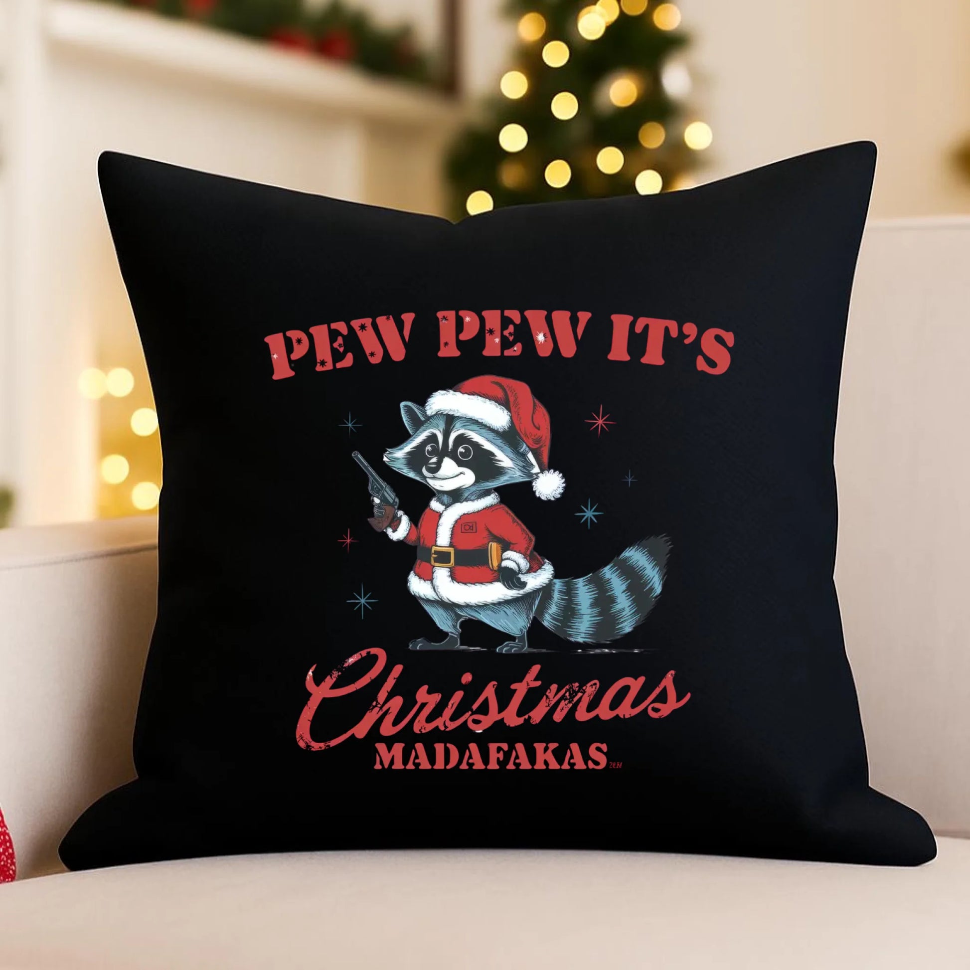 Poduszka dekoracyjna świąteczna - Pew pew it's Christmas BN60 - StoryCups.pl