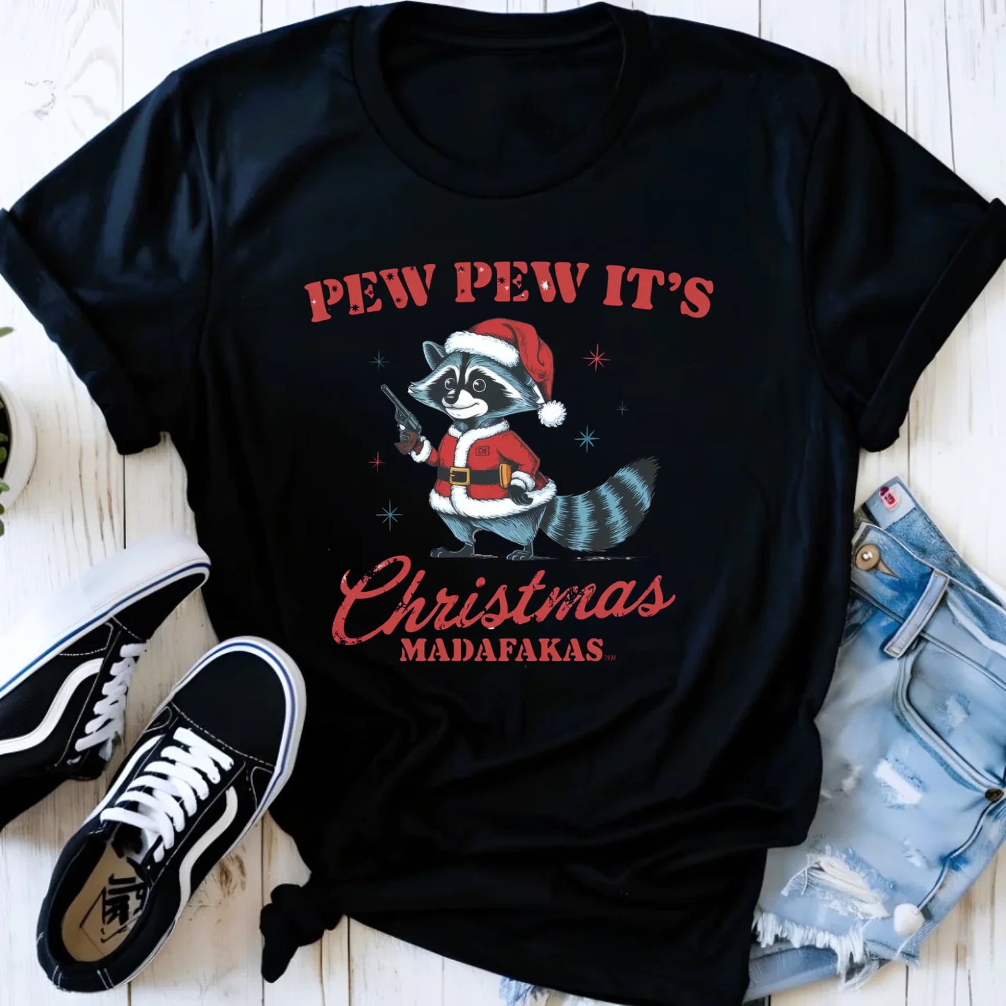 Koszulka damska świąteczna - Pew pew it's Christmas BN60 - StoryCups.pl