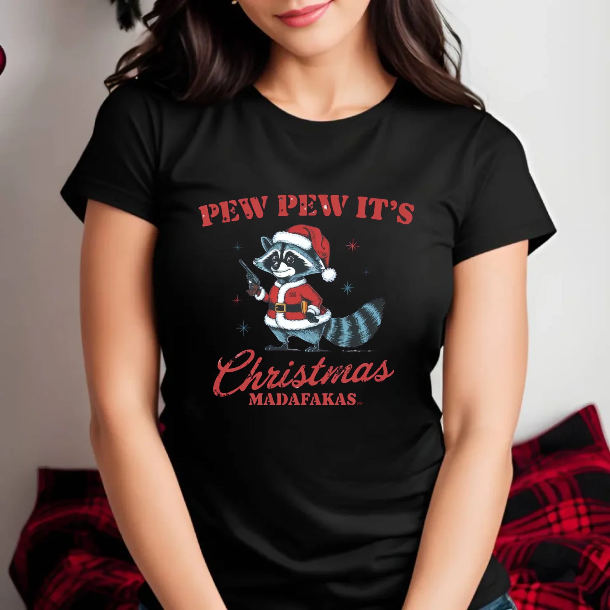 Koszulka damska świąteczna - Pew pew it's Christmas BN60 - StoryCups.pl