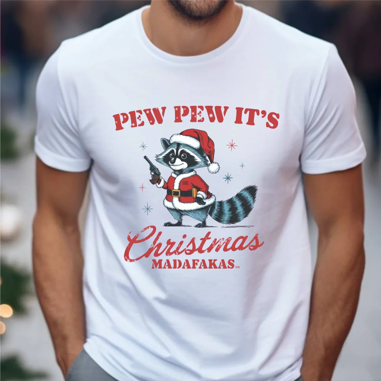 Koszulka męska świąteczna - Pew pew it's Christmas BN60 - StoryCups.pl