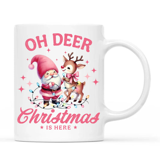 Kubek świąteczny - Oh deer Christmas is here BN59 - StoryCups.pl