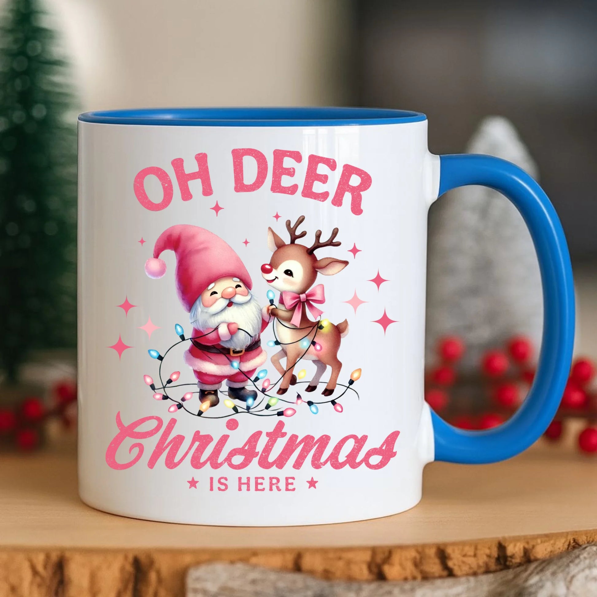 Kubek świąteczny - Oh deer Christmas is here BN59 - StoryCups.pl