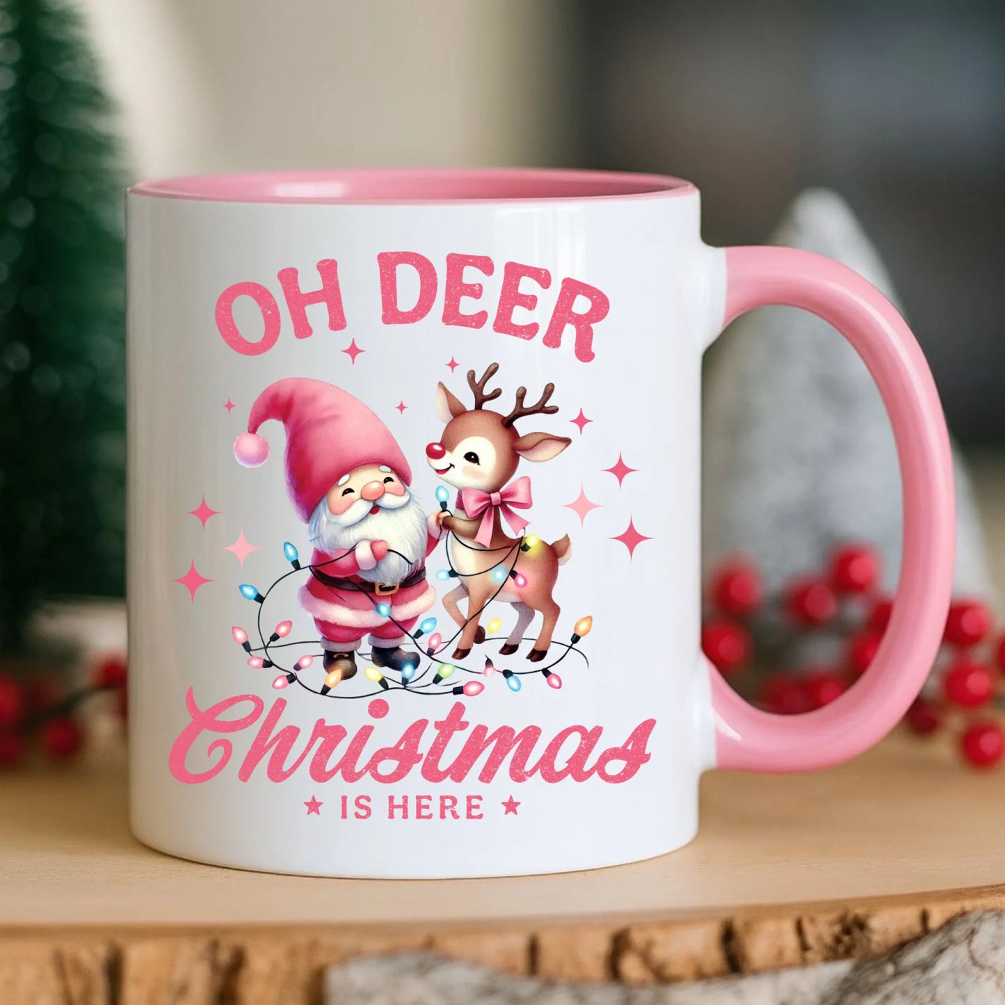 Kubek świąteczny - Oh deer Christmas is here BN59 - StoryCups.pl